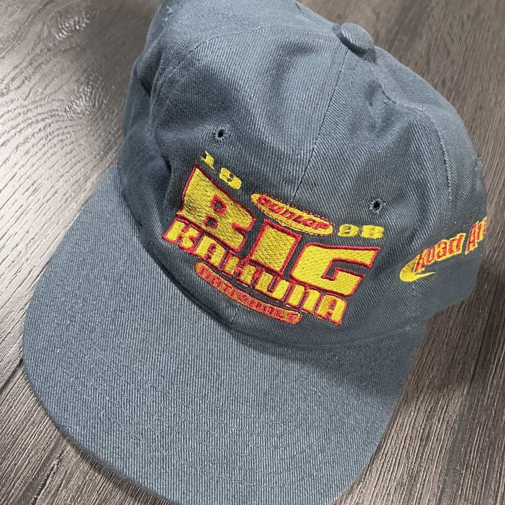 Vintage 90s Dunlop Hat Gray‎ 1998 Road Atlanta Motorcycle Racing